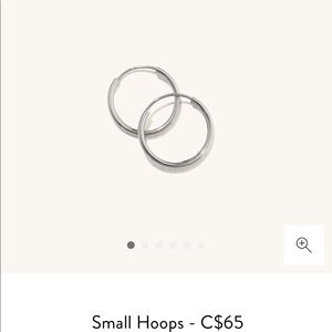 Mejuri Small Hoops in 14k white gold